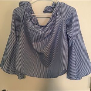 stripped off the shoulder top